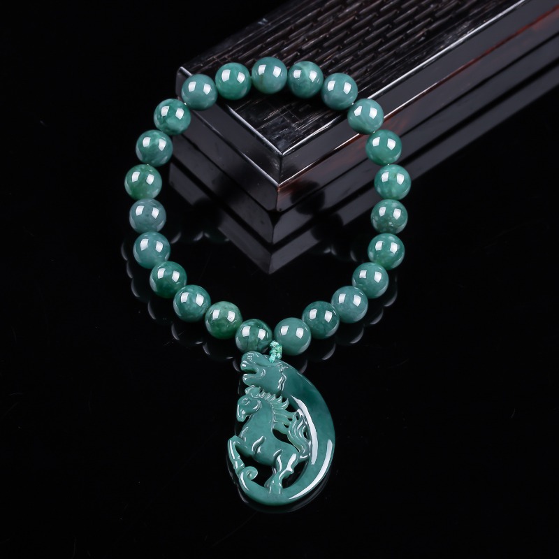 Jewelry & Watches Sp Z Oo Opinie - Bracciale in Giada Naturale Blu Acqua