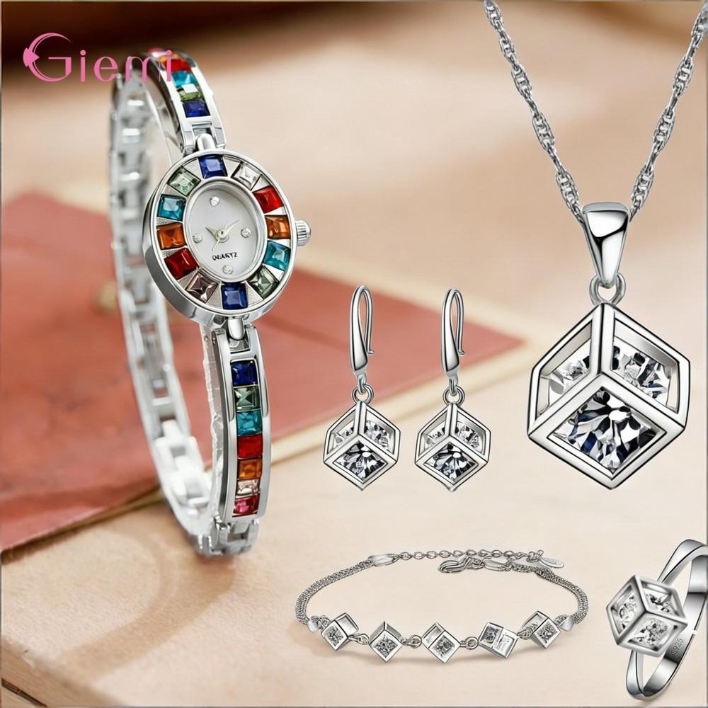 Best Jewelry Watches Women - Elegante Set di Gioielli in Argento