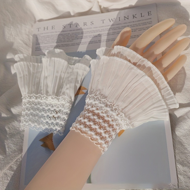 Cuff Bangle Bracelet - Bracciale a doppio volant con polsini