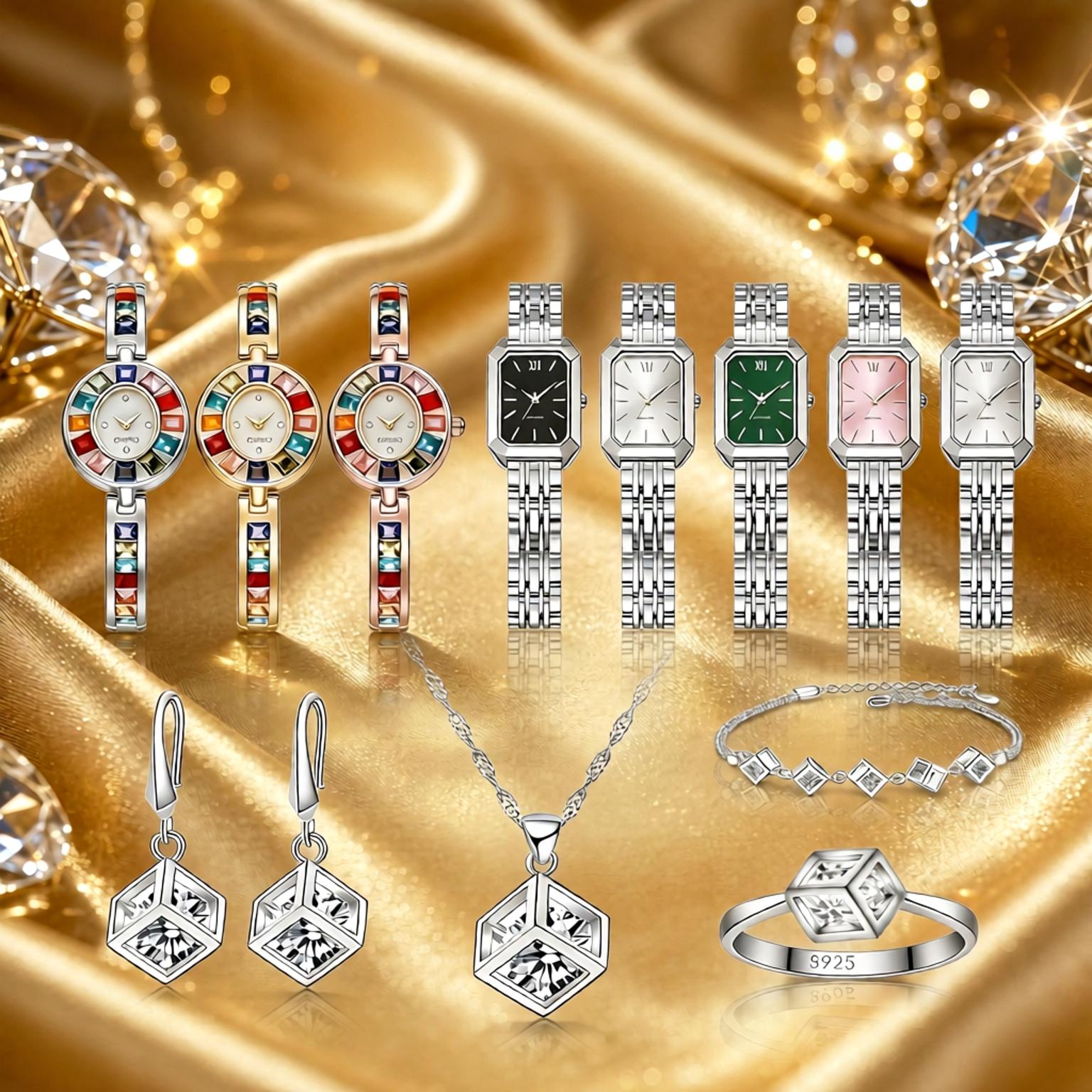 Best Jewelry Watches Women - Set Squisito di Collana, Orecchini e
