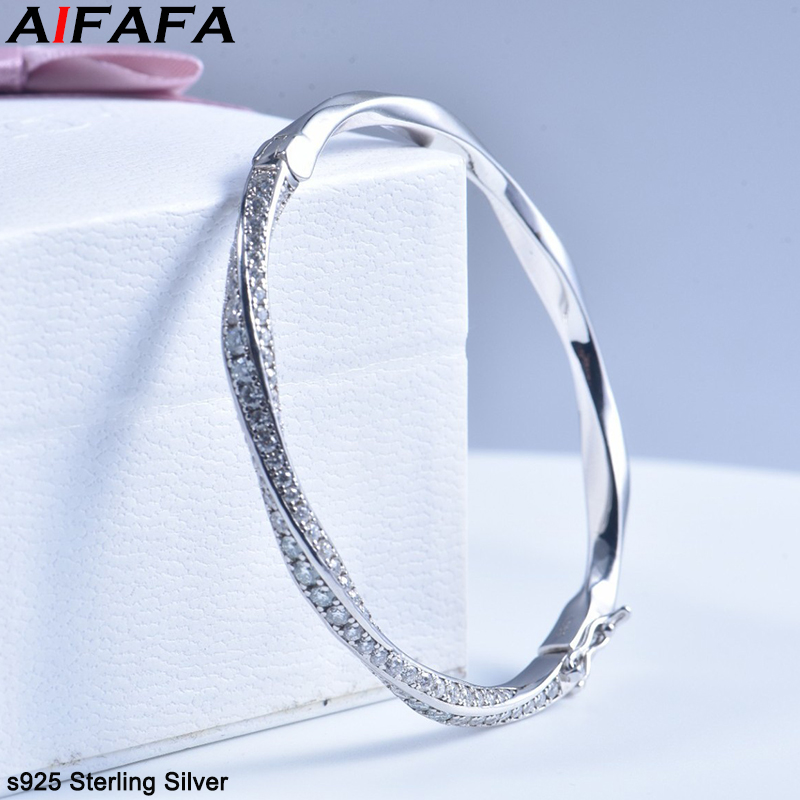 Cuff Bangle Bracelet - Bracciale in Argento Sterling 925 per