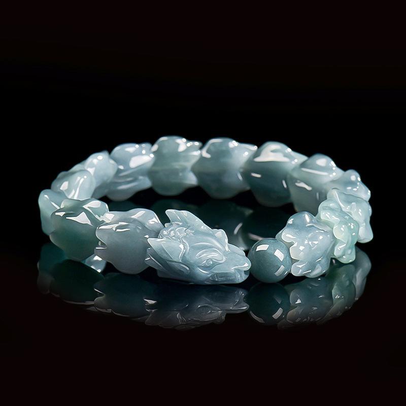 Jewelry & Watches Sp Z Oo Opinie - Bracciale Drago in Giadeite Birmana Blu,