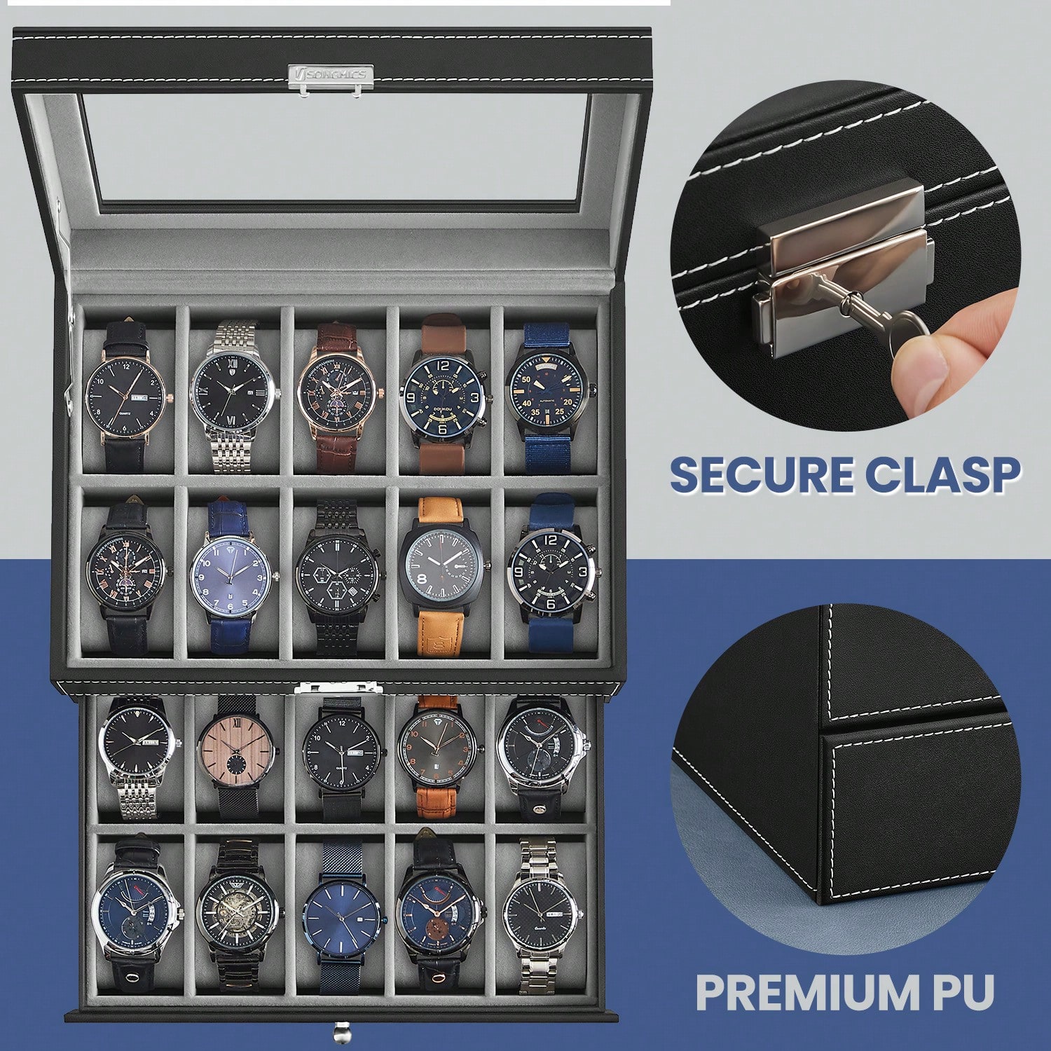 Scatola Porta Orologi a 20 Sco - Watches Jewelry Holder recensione e prezzo