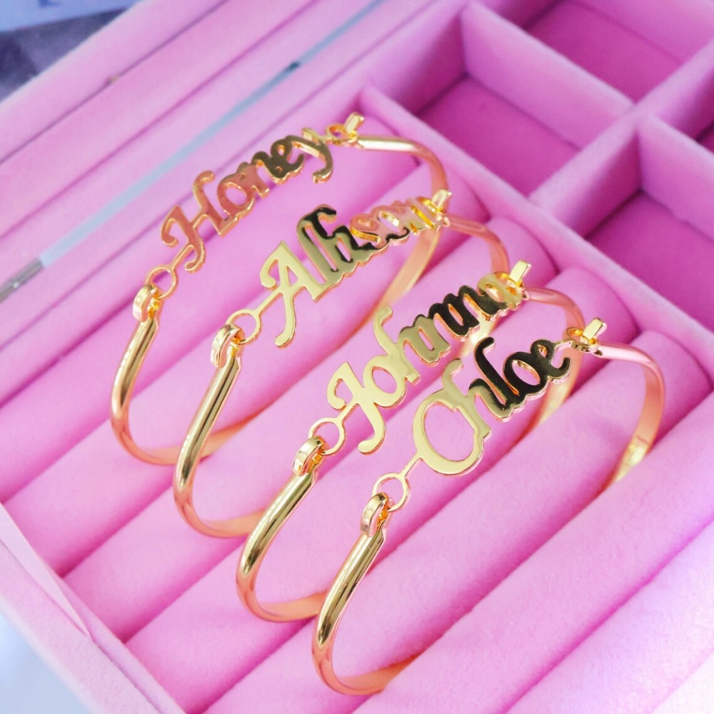 Bracciali con nome personalizz - Cuff Bangle Bracelet recensione e prezzo