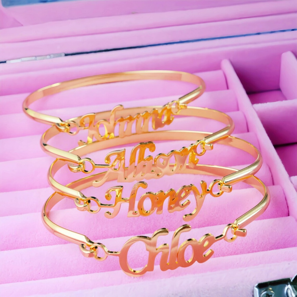 Bracciali con nome personalizz - Cuff Bangle Bracelet recensione e prezzo