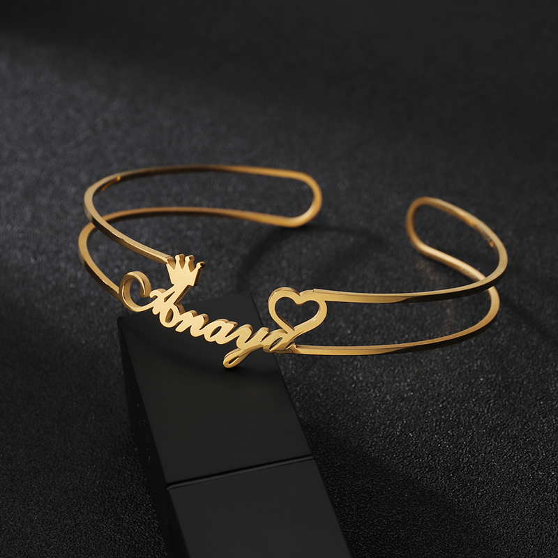 Auxauxme personalizzabile nome - Cuff Bangle Bracelet recensione e prezzo